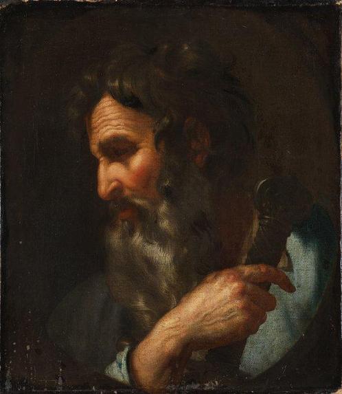 Europese school (XVIII-XIX) - Portret van de Heilige Jozef, Antiek en Kunst, Kunst | Schilderijen | Klassiek