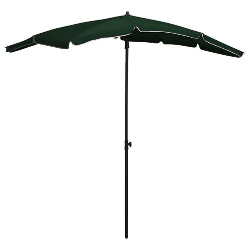 vidaXL Parasol met paal 200x130 cm groen, Tuin en Terras, Parasols, Nieuw, Verzenden