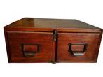 Commode - bois massif - Mobile porte-documents, Antiek en Kunst