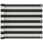 vidaXL Balkonscherm HDPE 75x600 cm antraciet en wit, Tuin en Terras, Verzenden, Nieuw