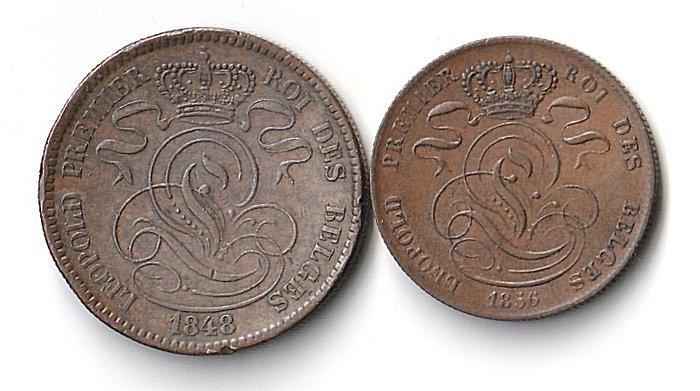 België. Leopold I. 5, 10 Cents 1848/1856 (Zonder, Postzegels en Munten, Munten | Nederland