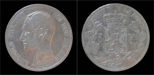 Belgium Leopold I 5 frank 1849 zilver, Timbres & Monnaies, Monnaies | Europe | Monnaies non-euro, Envoi