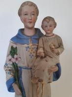 Beeld, Antonius met kind - 30 cm - Porselein, Antiek en Kunst