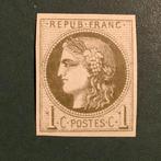 France 1870 - 1 cent Bordeaux rapport 2 - MNH - Yvert 39B, Postzegels en Munten, Gestempeld