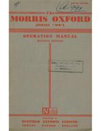 1952 MORRIS OXFORD INSTRUCTIEBOEKJE ENGELS