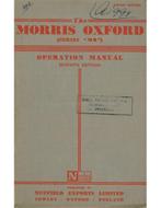 1952 MORRIS OXFORD INSTRUCTIEBOEKJE ENGELS