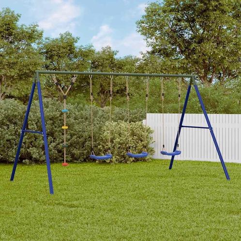 vidaXL Schommelset met schommels en klimtouw met schijven, Kinderen en Baby's, Speelgoed | Buiten | Speeltoestellen, Nieuw, Verzenden
