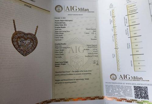 2-delige sieradenset - 18 karaat Geel goud - Diamant, Handtassen en Accessoires, Antieke sieraden