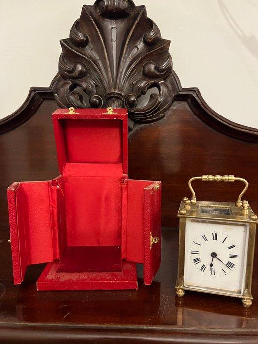 Mignonette reisklok - Messing, Glas - 1850-1900, Antiquités & Art, Antiquités | Horloges