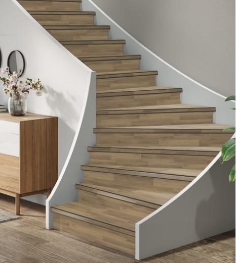 TRAPRENOVATIE SET Avanto NATUREL / PVC ( SET Ten behoeve van, Doe-het-zelf en Bouw, Ladders en Trappen, Ophalen of Verzenden