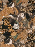 Livraison gratuite ! TexStilArt - Geisha Gold - Tissu, Antiek en Kunst, Antiek | Tapijten, Tafelkleden en Textiel