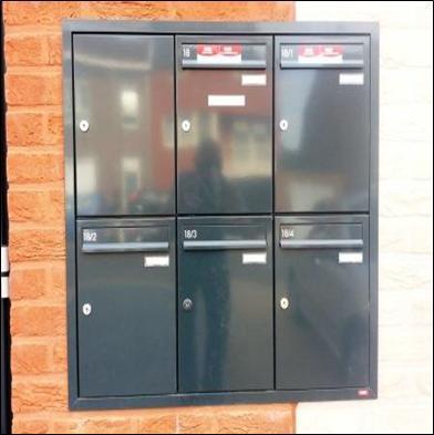 Brievenbussen van metaal voor inbouw in de gevel., Tuin en Terras, Brievenbussen, Nieuw, Inbouw