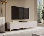 Meubella TV-Meubel Assunta beige goud 180 cm, Overige materialen, Verzenden, 150 tot 200 cm, Nieuw