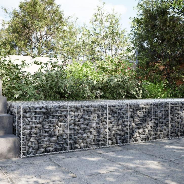 vidaXL Schanskorf 200x100x50 cm gegalvaniseerd ijzer, Tuin en Terras, Bloempotten, Nieuw, Verzenden