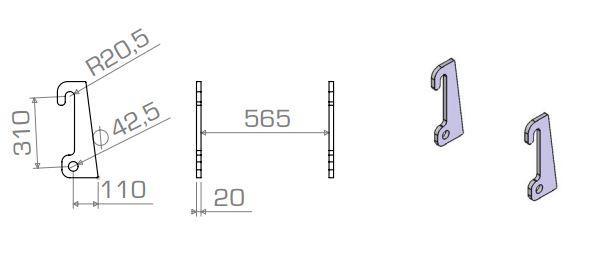 Aanlasdelen Giant / Fuchs recht 20mm (Werktuigen), Zakelijke goederen, Landbouw | Werktuigen, Ophalen of Verzenden
