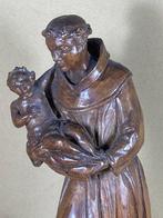 Beeld, Heilige Antonius met kind - 31 cm - Hout, Antiek en Kunst