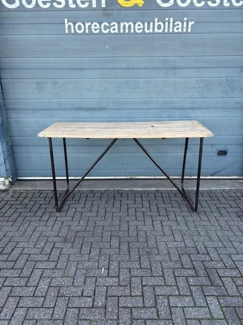 Gebruikte (Outdoor) Tafel (210x80 cm) -T1601- Vintage/Café, Huis en Inrichting, Tafels | Eettafels, Ophalen