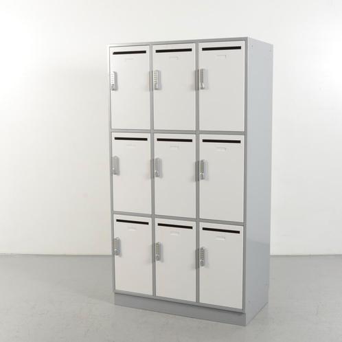 Lockerkast Officenow - Aluminium - 9 deuren - Elektronisch, Huis en Inrichting, Kasten | Lockerkasten, Gebruikt, Ophalen of Verzenden