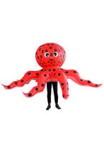 KIMU® Opblaas Kostuum Octopus Rood Opblaasbaar Pak Octopuspa, Ophalen of Verzenden