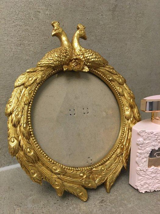 Lijst - Glas, Hars - INDRUKWEKKENDE PAUWLIJST, Antiek en Kunst, Kunst | Designobjecten