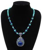 Lapis lazuli - Howlite turquoise - Boeddhistische
