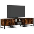 vidaXL Tv-meubel 160x35x41 cm bewerkt hout metaal gerookt, Huis en Inrichting, Kasten |Televisiemeubels, Verzenden, Nieuw