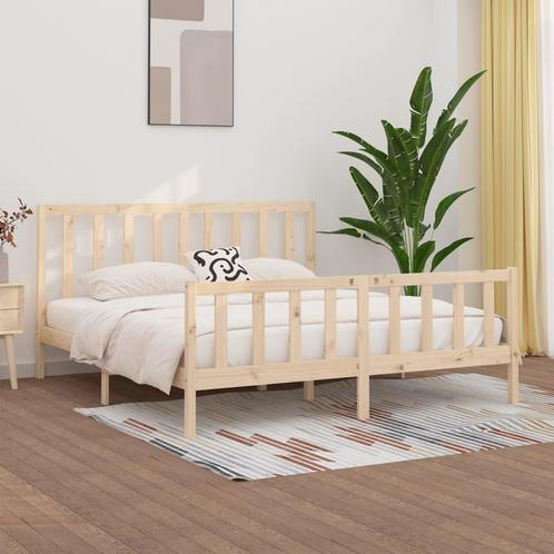 vidaXL Bedframe massief hout 200x200 cm, Huis en Inrichting, Slaapkamer | Bedden, Nieuw, Verzenden