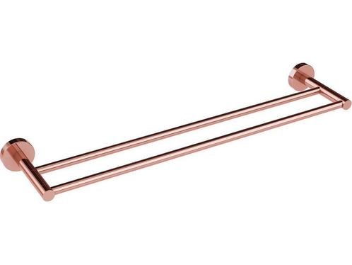 Coperblink Handdoekhouder 2 stangen 60 cm glanzend koper, Huis en Inrichting, Woonaccessoires | Overige, Zo goed als nieuw, Verzenden