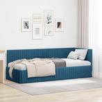 vidaXL Hoek Bed Frame met hoofdeinde Blauw 80 x 200 cm, Huis en Inrichting, Slaapkamer | Bedden, Verzenden, Nieuw
