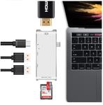 DrPhone 6-in-1 Type-C Hub - USB-C Thunderbolt3 (40 Gb), Computers en Software, Overige Computers en Software, Nieuw, Verzenden