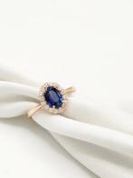 Zonder minimumprijs - Ring - 14 karaat Roségoud Saffier -