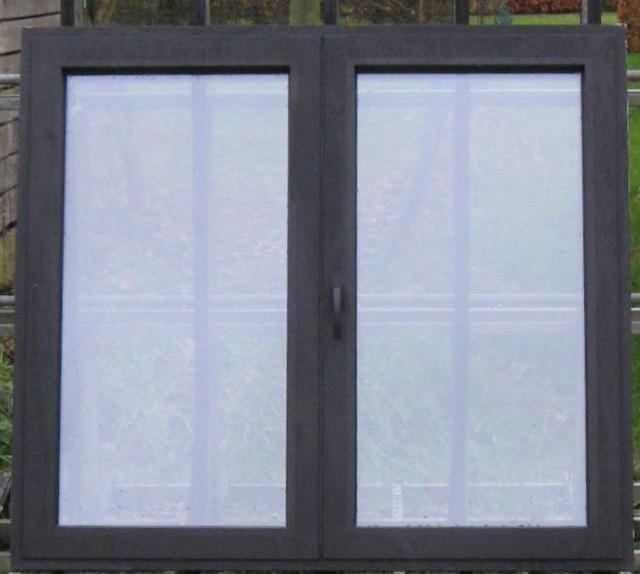 aluminium raam, chassis , venster 150 x 135 zwart ral 9005, Doe-het-zelf en Bouw, Raamkozijnen en Schuifdeuren, Inclusief glas