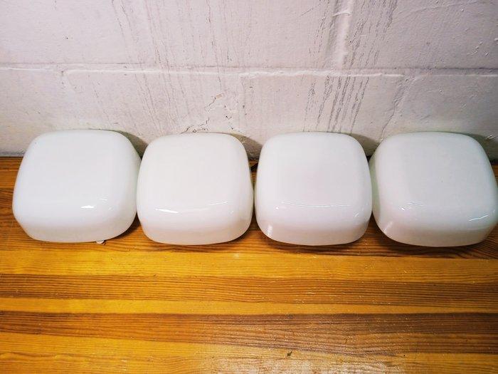 Wandlamp - Vintage vierkante Space Age wandlampen - Glas,, Antiquités & Art, Antiquités | Éclairage