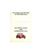 1966 VOLKSWAGEN KEVER & KARMANN GHIA BROCHURE NEDERLANDS, Boeken, Auto's | Folders en Tijdschriften, Ophalen of Verzenden, Nieuw