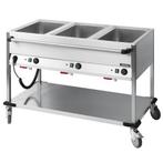 Bain Marie RVS Trolley | 1.25kW | 3x 1/1 GN | Aftapkraan |, Verzenden, Nieuw in verpakking