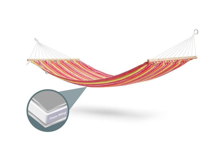 Hangmat met houtbar en vulling Tropical | Feel Furniture, Tuin en Terras, Hangmatten, Nieuw, Verzenden