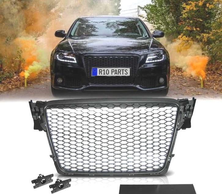 CALANDRE AUDI A4 B8 08-11 NOIR MAT LOOK RS, Autos : Pièces & Accessoires, Carrosserie & Tôlerie, Envoi