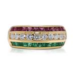 Bague - 18 carats Or jaune -  1.45ct. tw. Diamant, Handtassen en Accessoires, Nieuw