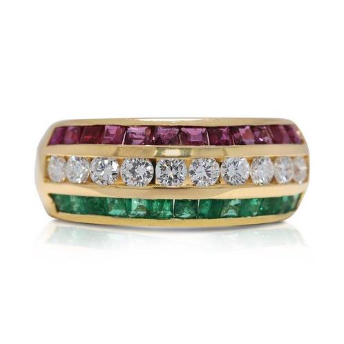 Bague - 18 carats Or jaune -  1.45ct. tw. Diamant, Handtassen en Accessoires, Ringen