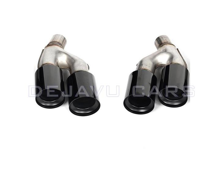 Dubbel Uitlaat sierstuk zwart voor BMW 5 Serie G30 G31 LCI, Autos : Divers, Tuning & Styling, Enlèvement ou Envoi