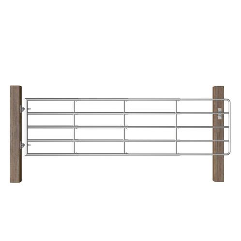 vidaXL Poort met 5 stangen (115-300)x90 cm staal, Tuin en Terras, Tuinpoorten, Nieuw, Verzenden