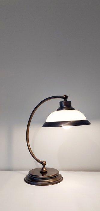 Bureaulamp - Opaline glas - Messing bureaulamp, Antiek en Kunst, Curiosa en Brocante
