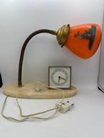 Bureaulamp - Marmer, Messing, Glas