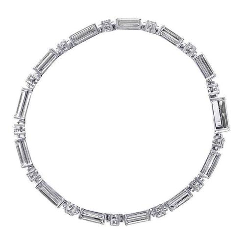 Tennis armband - 18 karaat Witgoud - 6.26ct. tw. Diamant, Handtassen en Accessoires, Antieke sieraden
