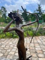 Josef Lorenzl - sculptuur, Diana with Hunting Dogs - 31 cm -, Antiek en Kunst