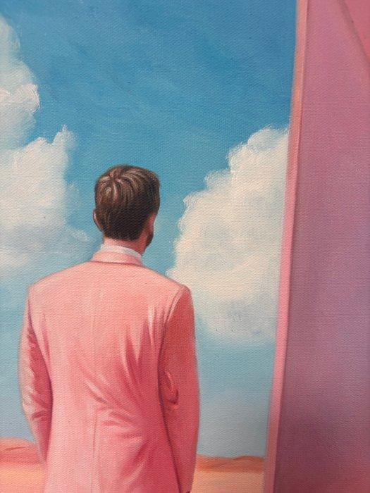 Alexy Berthelot - Truman and the cube, Antiek en Kunst, Kunst | Schilderijen | Modern