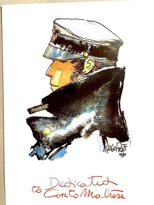 Hugo Pratt (1967) - Dedicated to Corto Maltese (1980) -, Antiek en Kunst, Kunst | Tekeningen en Fotografie