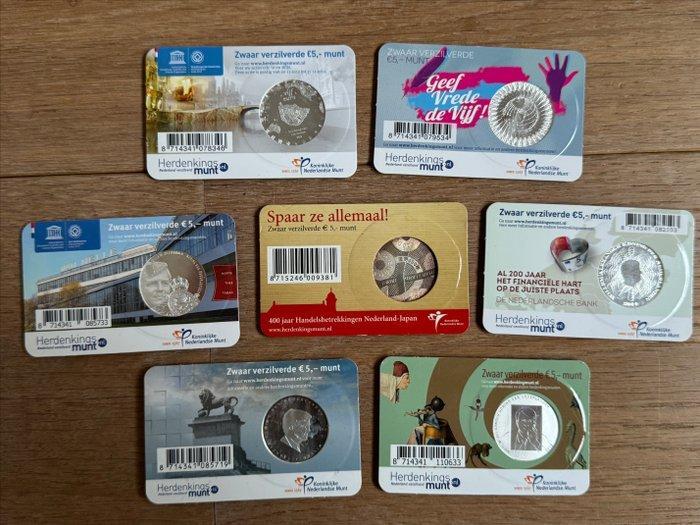 Nederland. 5 Euro 2008/2016 (7 coincards) (Zonder, Postzegels en Munten, Munten | Europa | Euromunten