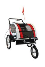 Fietskar kind - buggy - 2-zits - met schokbreker - rood, Fietsen en Brommers, Ophalen of Verzenden, Nieuw