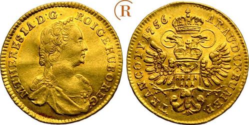 Dukat Karlsburg / Siebenbuergen 1756 Habsburg: Maria Ther..., Timbres & Monnaies, Monnaies | Europe | Monnaies non-euro, Envoi